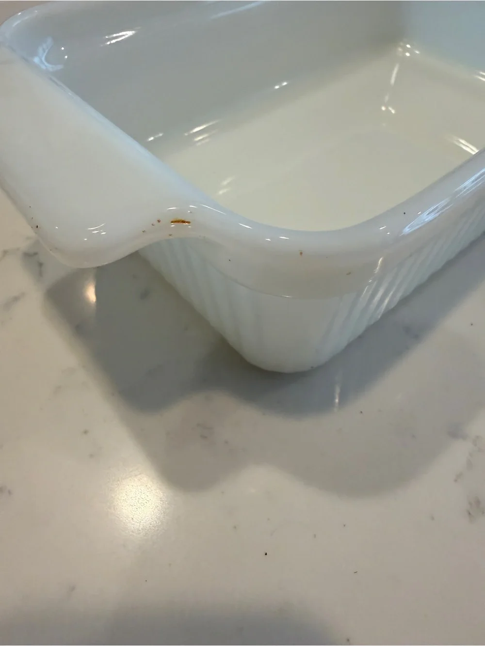 Vintage Fire-King 1409 White Milk Glass Loaf Pan 1 Qt Anchor Hocking Oven Ware U